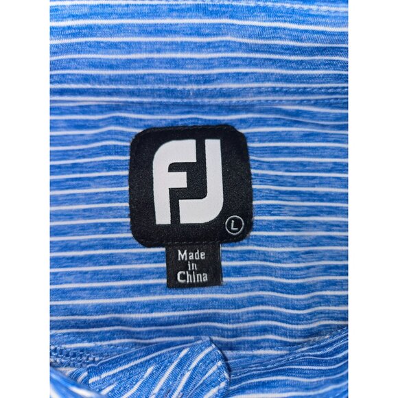 FootJoy Mens Seawashed Striped Lisle Stretch Golf Polo Large - Picture 5 of 7